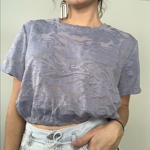 Wilfred Aritzia Lavender Lace Crop Large